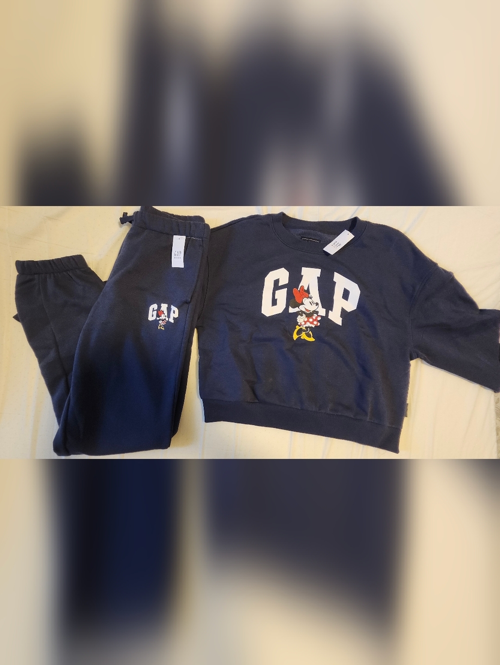 GAP Navy Minnie Mouse Sweatshirt and Joggers Set For Kids XXL 14-16